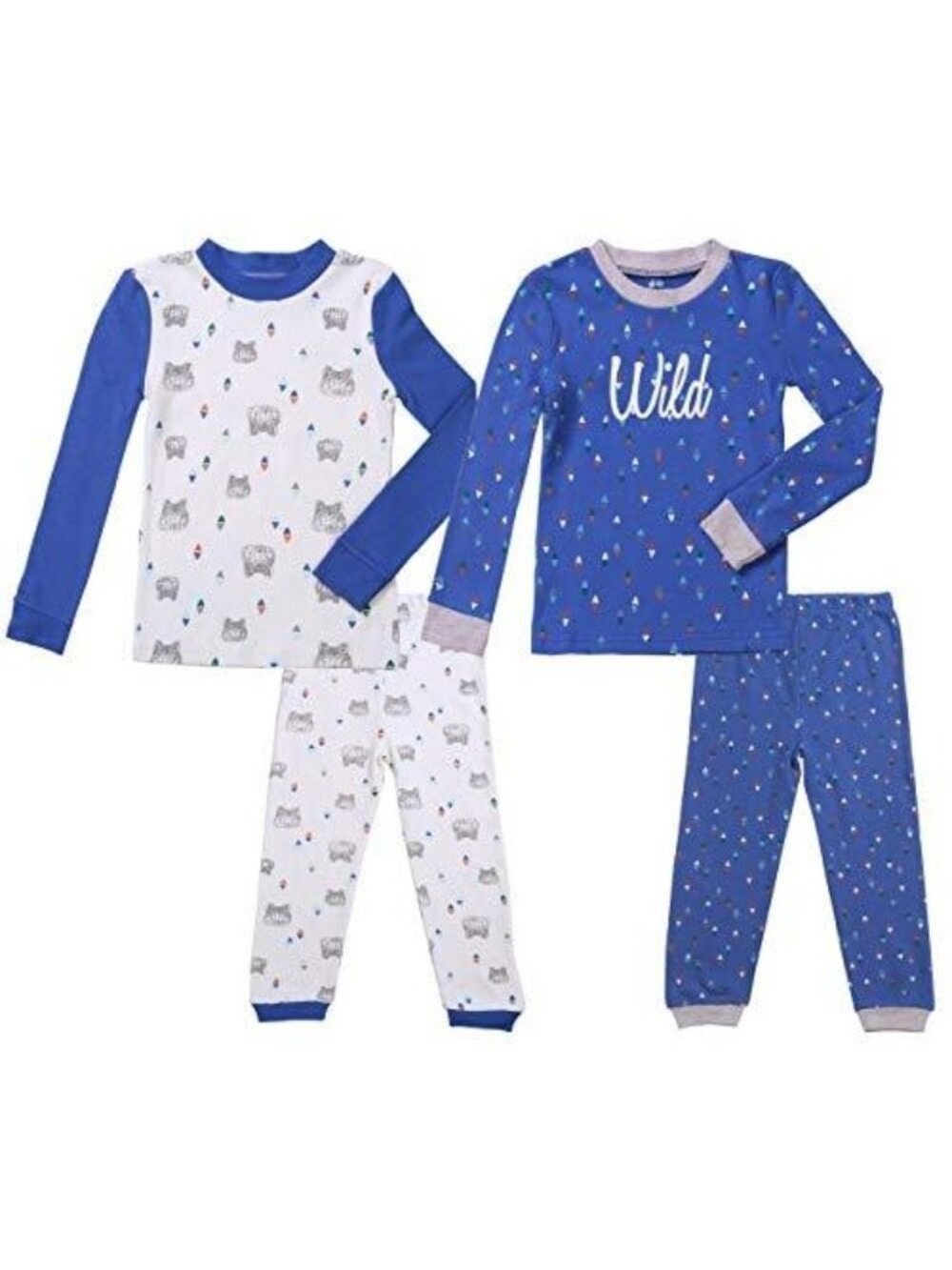 Asher & Olivia Baby Boys Long Sleeve Snug Fit Cotton Pajama Set 4-Piece 12 Month